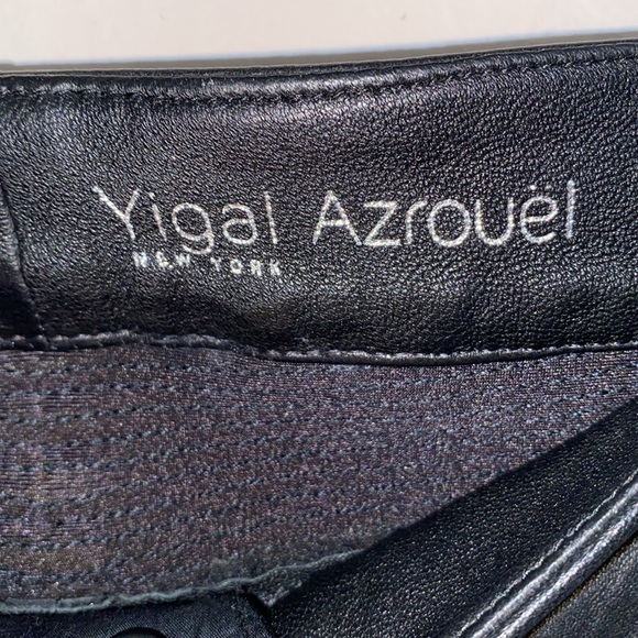 Yigal Azrouel Black 100% Lamb Leather Skinny Pants. Size 8 - Picture 5 of 7